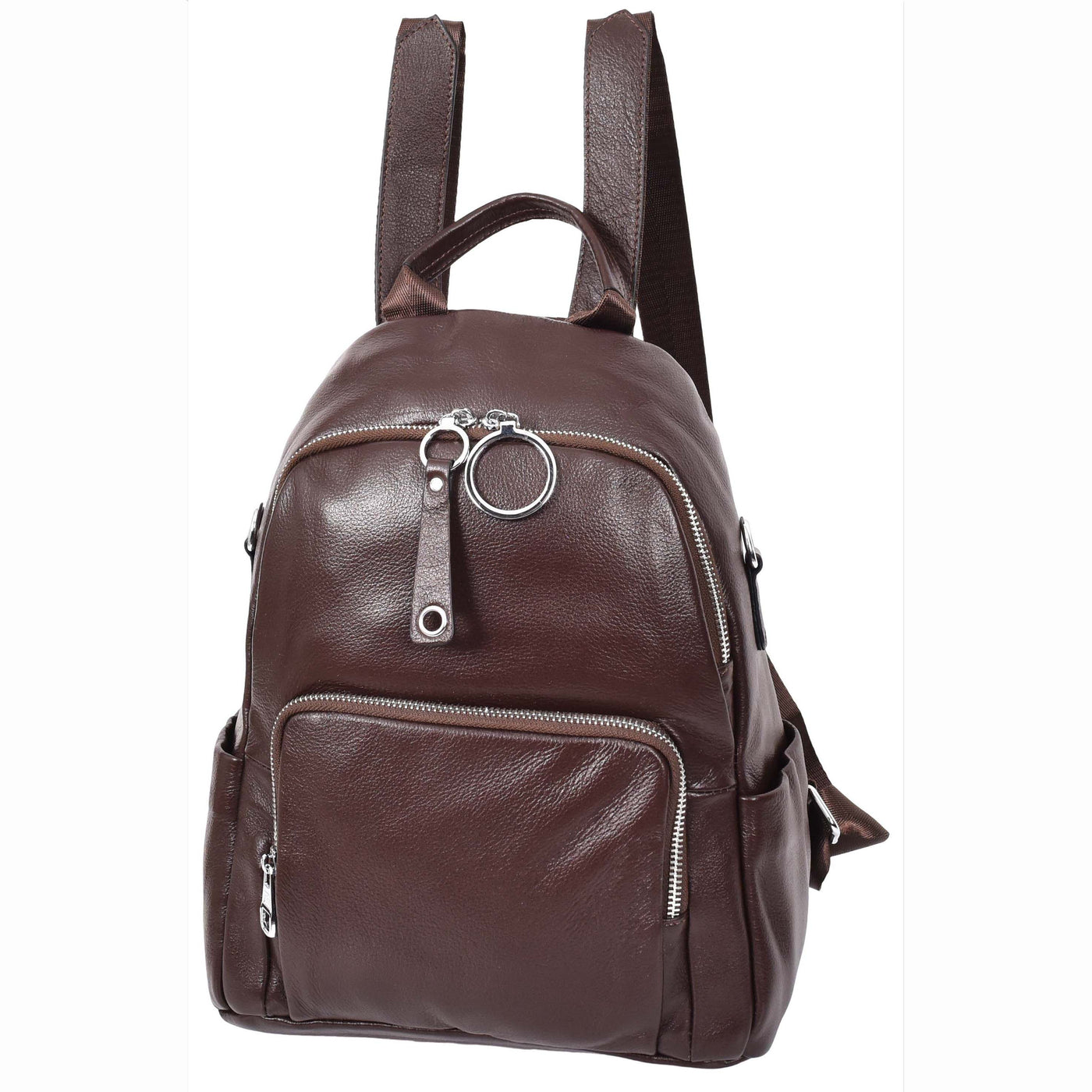 Women's Real Leather Casual Backpack Eliza Coffee( Min Order From 10/Pcs )