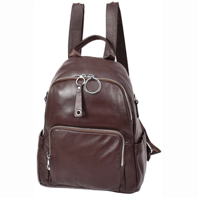 Women's Real Leather Casual Backpack Eliza Coffee( Min Order From 10/Pcs )