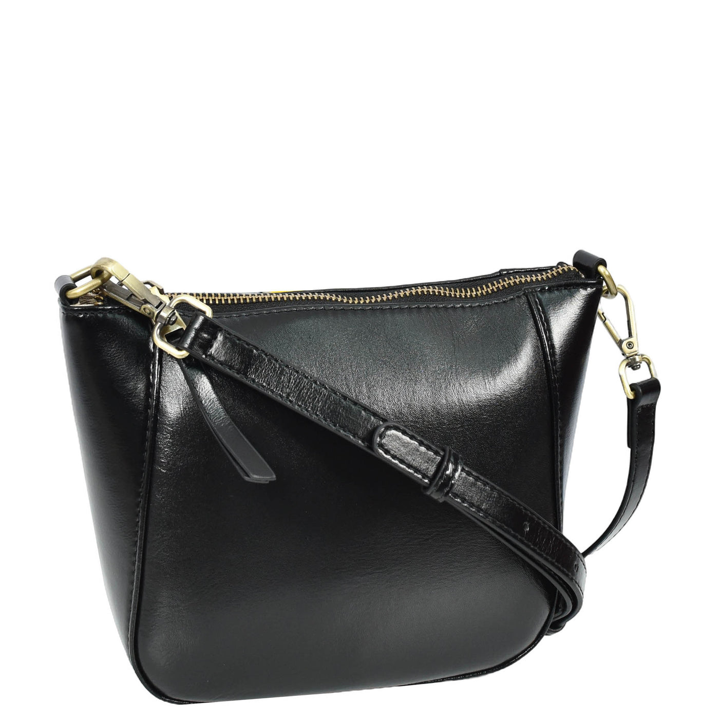 Women's Real Leather Cross Body Bag Small Size Sling Pouch Catherine Black (Min Order From 10Pcs)