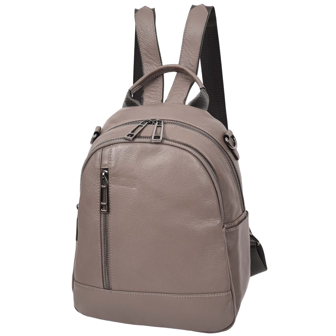 Women's Real Leather Casual Backpack Victoria Grey ( Min Order From 10/Pcs )