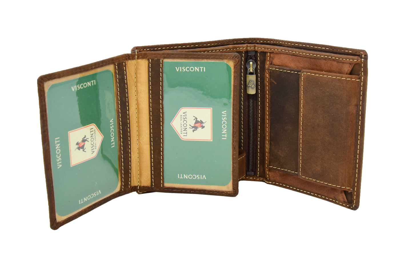 Mens Bifold Vintage Leather Wallet Vienna Tan ( Min Order From 20/Pcs )