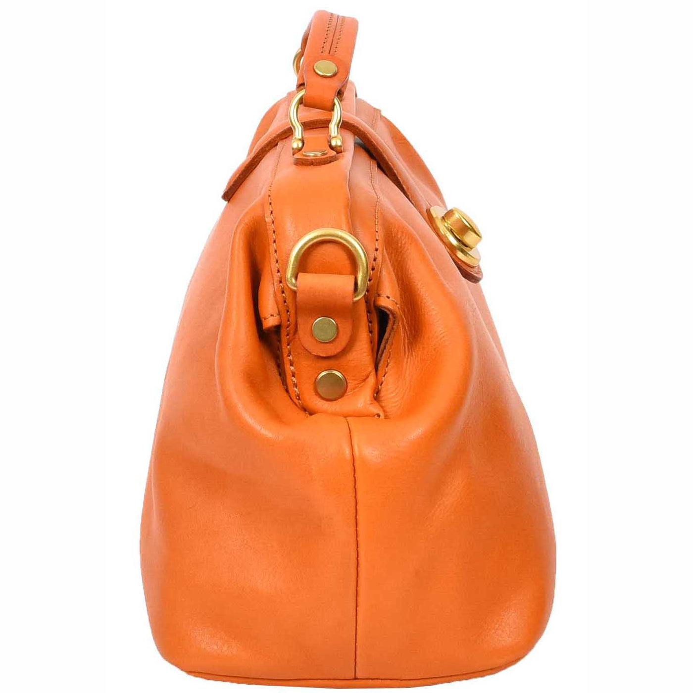 Women's Real Leather Bag Doctor Handbag HOL848 Tan (Min Order From 10/Pcs)