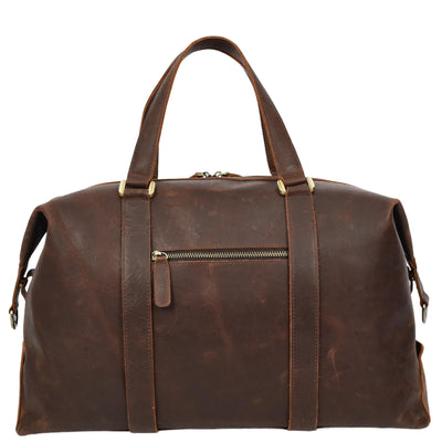 Leather Holdall Weekend Bag Aspen Brown ( Min Order From 10/Pcs )