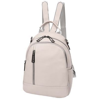 Women's Real Leather Casual Backpack Victoria Off White( Min Order From 10/Pcs )