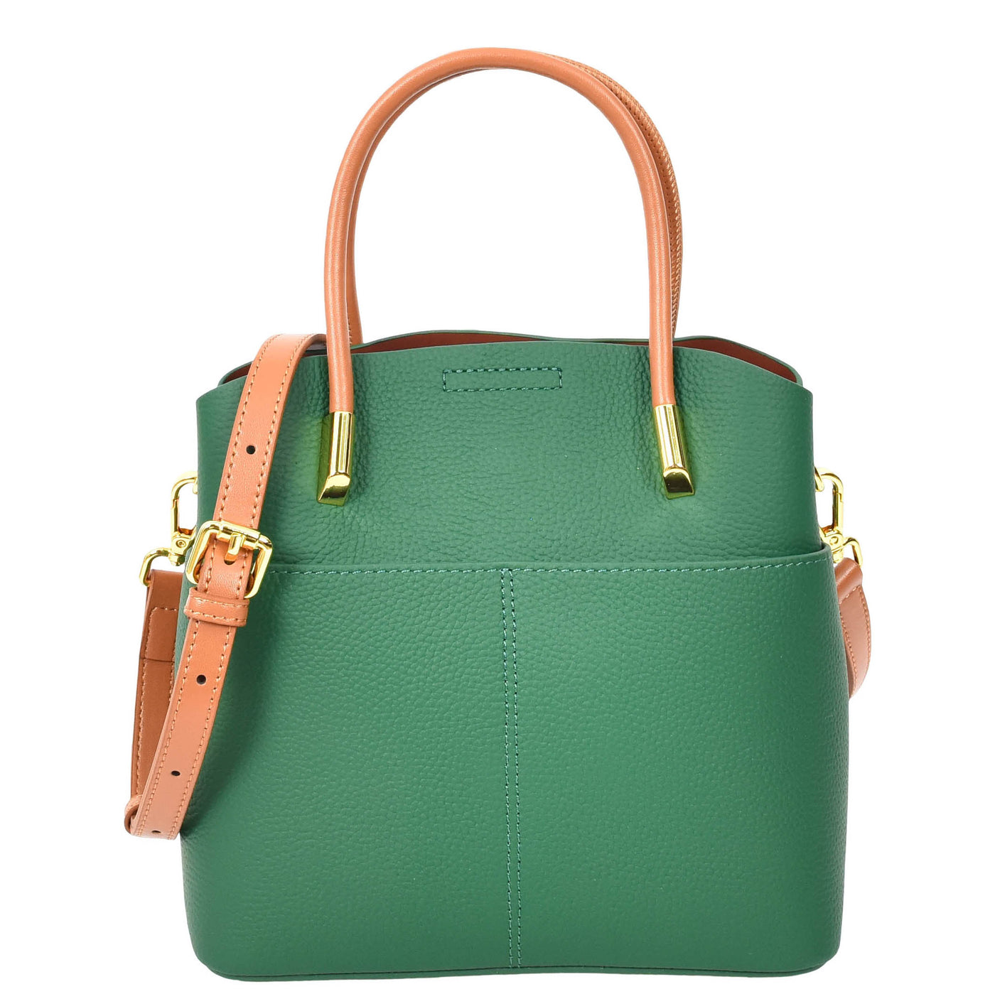 Women's Leather Top Handle Bag Ella Green (Min Order From 10Pcs)