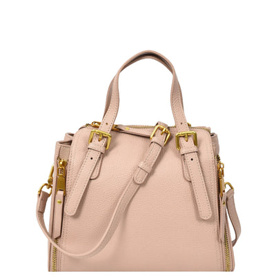Womens Real Leather Handbag Small Size Top-Handle Style Juniper Pink (Min Order From 10Pcs)