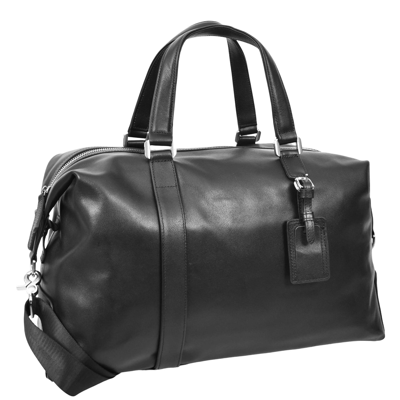 Real Leather Holdall Large Size Travel Weekend Organiser Bag Tunis Black (Min Order From 10Pcs)