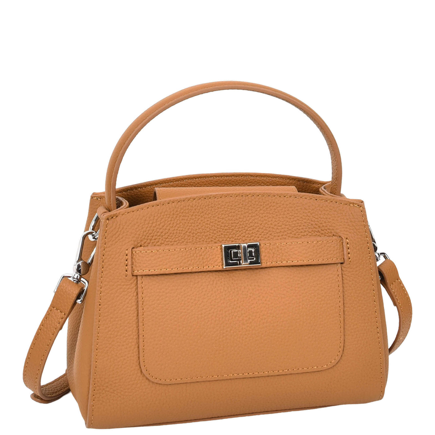 Women's Leather Top Handle Small Bag Lydia Tan ( Min Order From 10/Pcs )