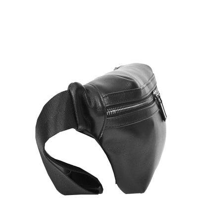 Real Leather Bum Bag Brighton Black (Min Order From 10Pcs)