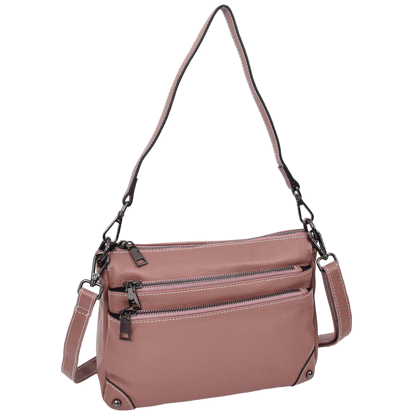 Women's Leather 2-in-1 Cross Body Shoulder Bag Olivia Rose ( Min Order From 10/Pcs )