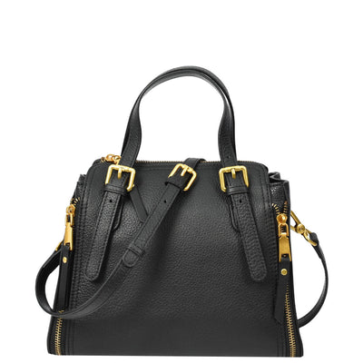 Womens Real Leather Handbag Small Size Top-Handle Style Juniper Black (Min Order From 10Pcs)
