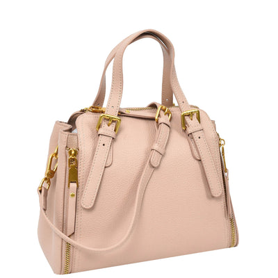 Womens Real Leather Handbag Small Size Top-Handle Style Juniper Pink (Min Order From 10Pcs)