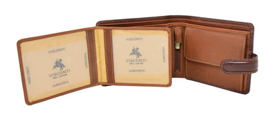 Mens Premium Leather Two Tone Wallet Hobart Tan  ( Min Order From 20/Pcs )