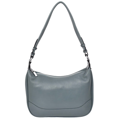 Women's Leather Hobo Style Shoulder Bag Daphne Teal  ( Min Order From 10/Pcs )