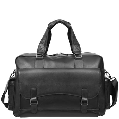 Leather Holdall Mid Size Weekend Bag Kensington Black (Min Order From 10Pcs)