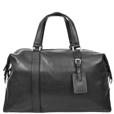 Real Leather Holdall Large Size Travel Weekend Organiser Bag Tunis Black (Min Order From 10Pcs)