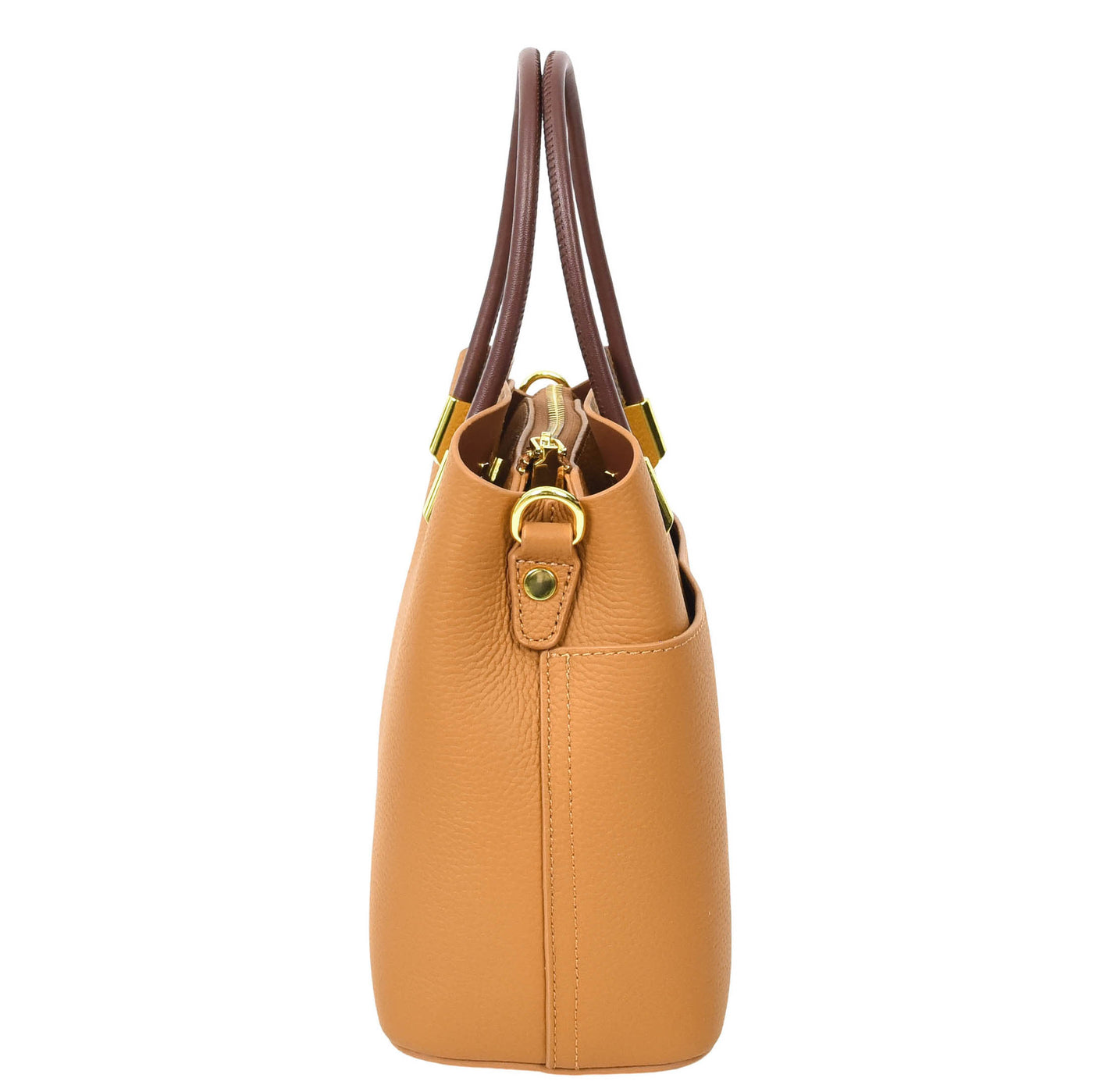 Women's Leather Top Handle Bag Ella Tan (Min Order From 10Pcs)