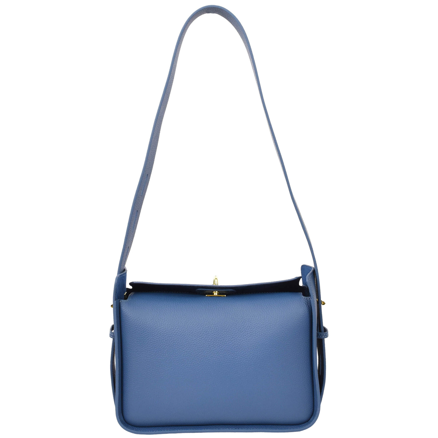 Women's Real Leather Classic Shoulder Bag Penelope Blue ( Min Order From 10/Pcs )