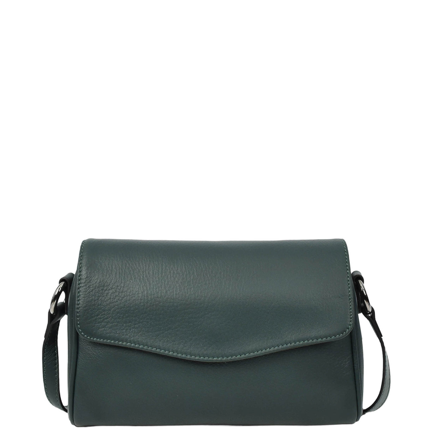 Womens Real Leather Cross Body Bag Small Organiser Classic Style Colette Green (Min Order From 10Pcs)