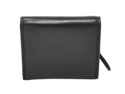 Womens Small Trifold Leather Purse Carmel Black (Min Order From 20Pcs)