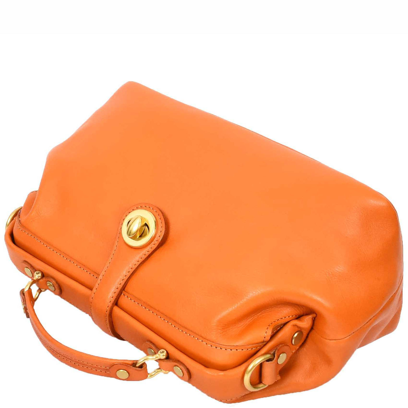Women's Real Leather Bag Doctor Handbag HOL848 Tan (Min Order From 10/Pcs)