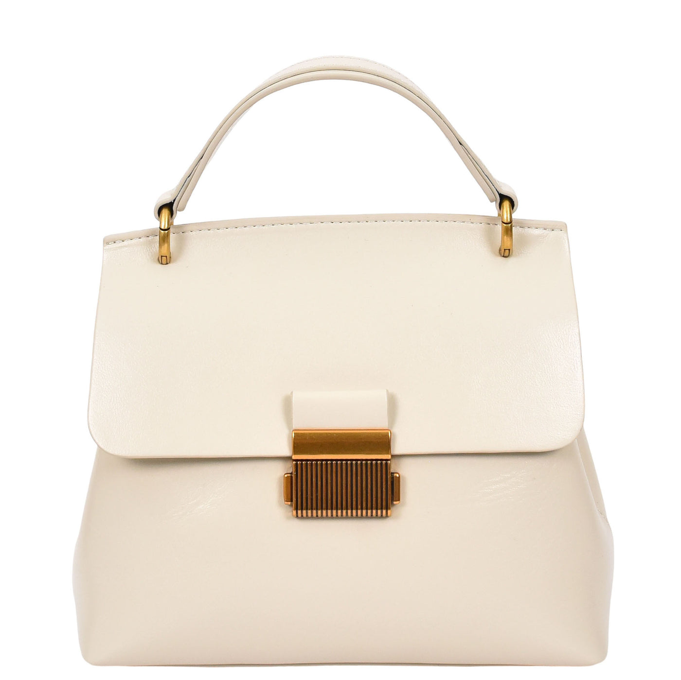 Womens Real Leather Small Handbag Gabriella White (Min Order From 10Pcs)