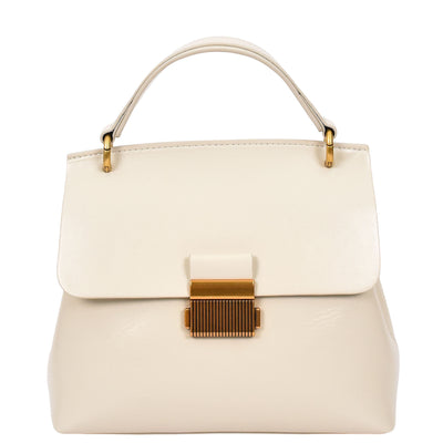 Womens Real Leather Small Handbag Gabriella White (Min Order From 10Pcs)