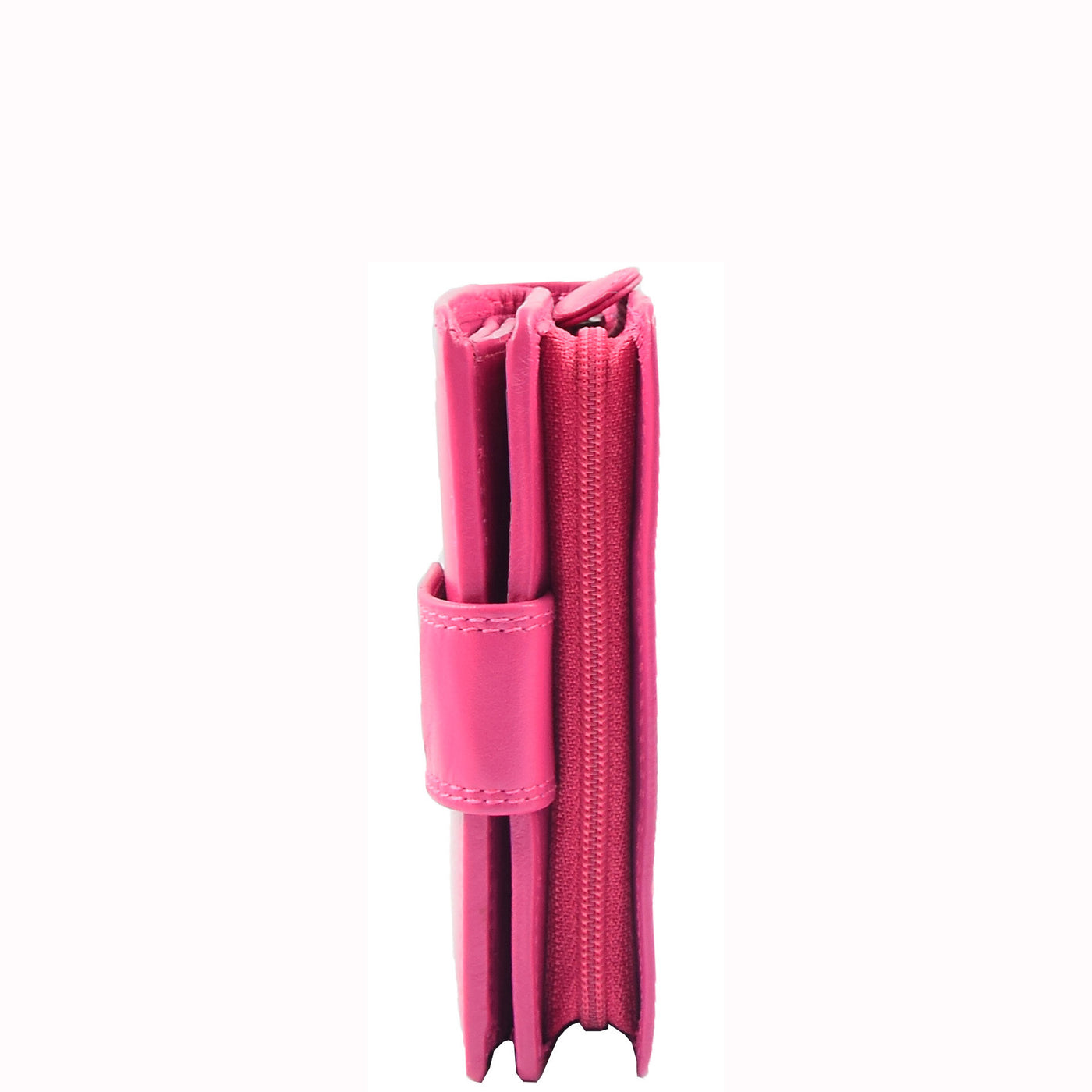 Women's Purse Real Soft Premium Leather Bi Fold HOL1132 Pink  (Min Order From 20Pcs)