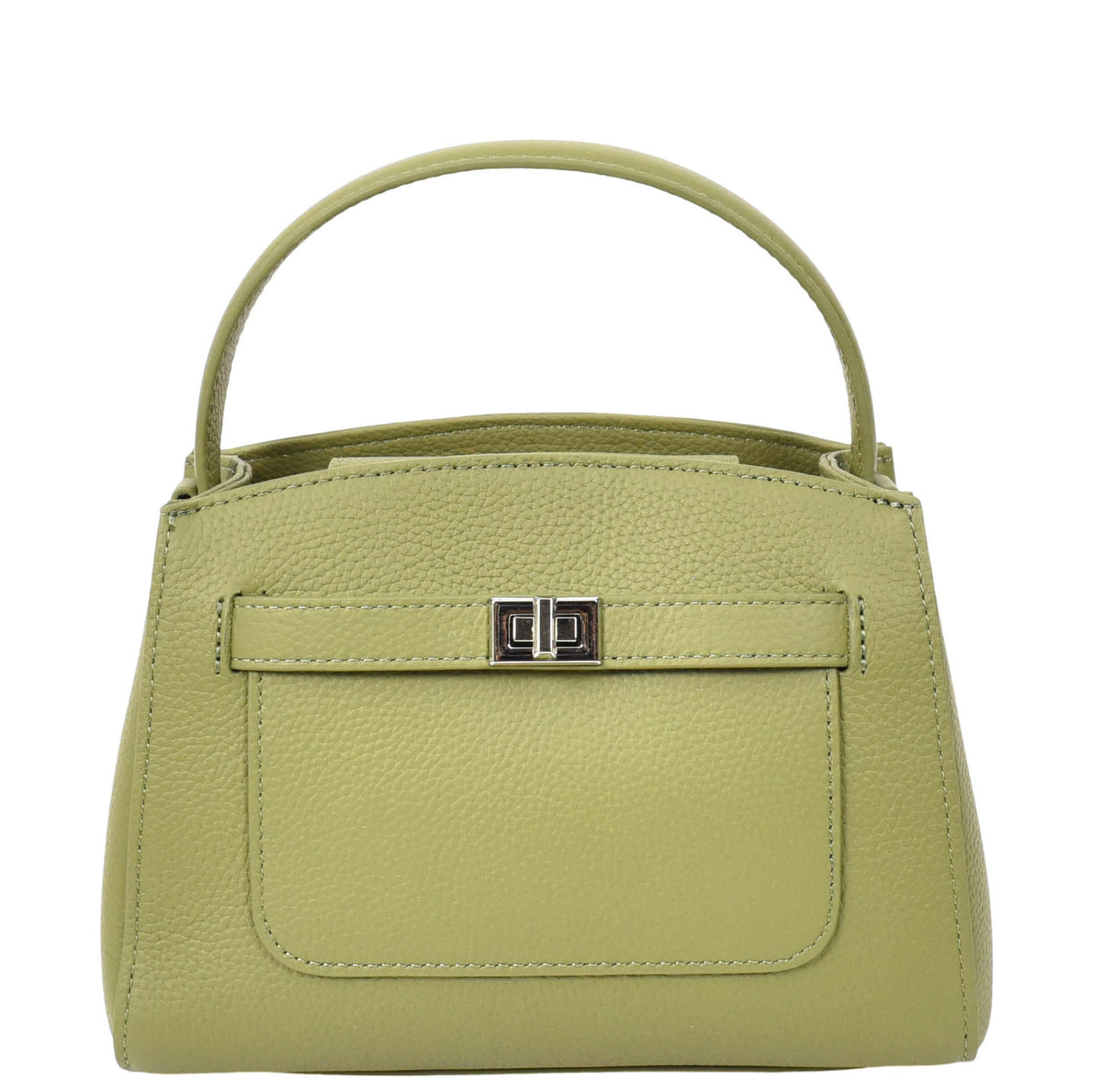 Women's Leather Top Handle Small Bag Lydia  Olive  ( Min Order From 10/Pcs )