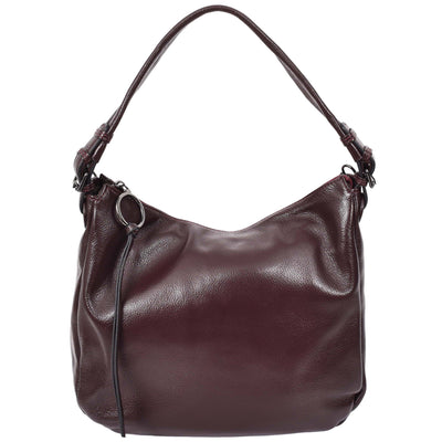 Women's Real Leather Hobo Style Handbag Diana PURPLE ( Min Order From 10/Pcs )