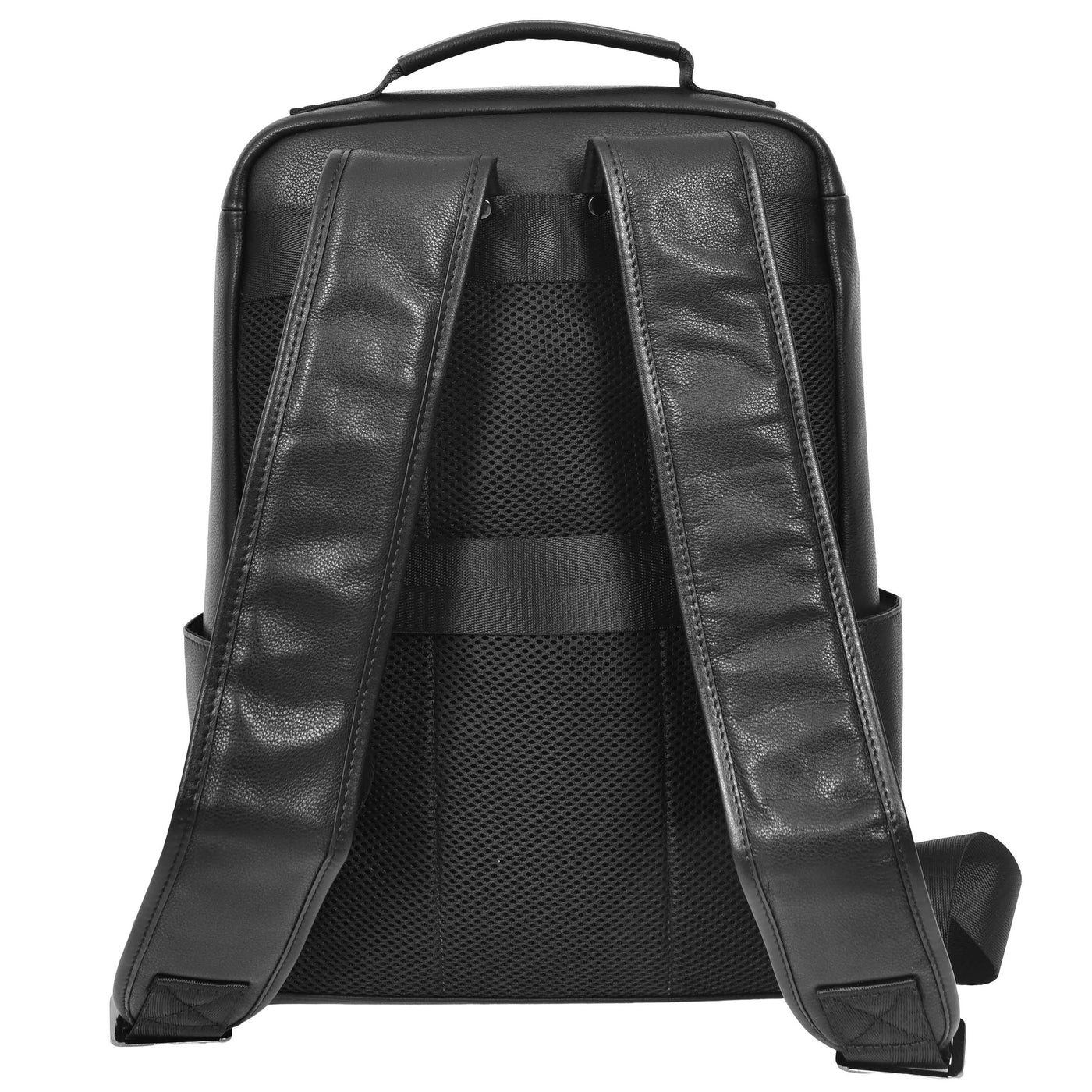Leather Backpack Classic Laptop Rucksack Clifton Black ( Min Order From 10/Pcs )