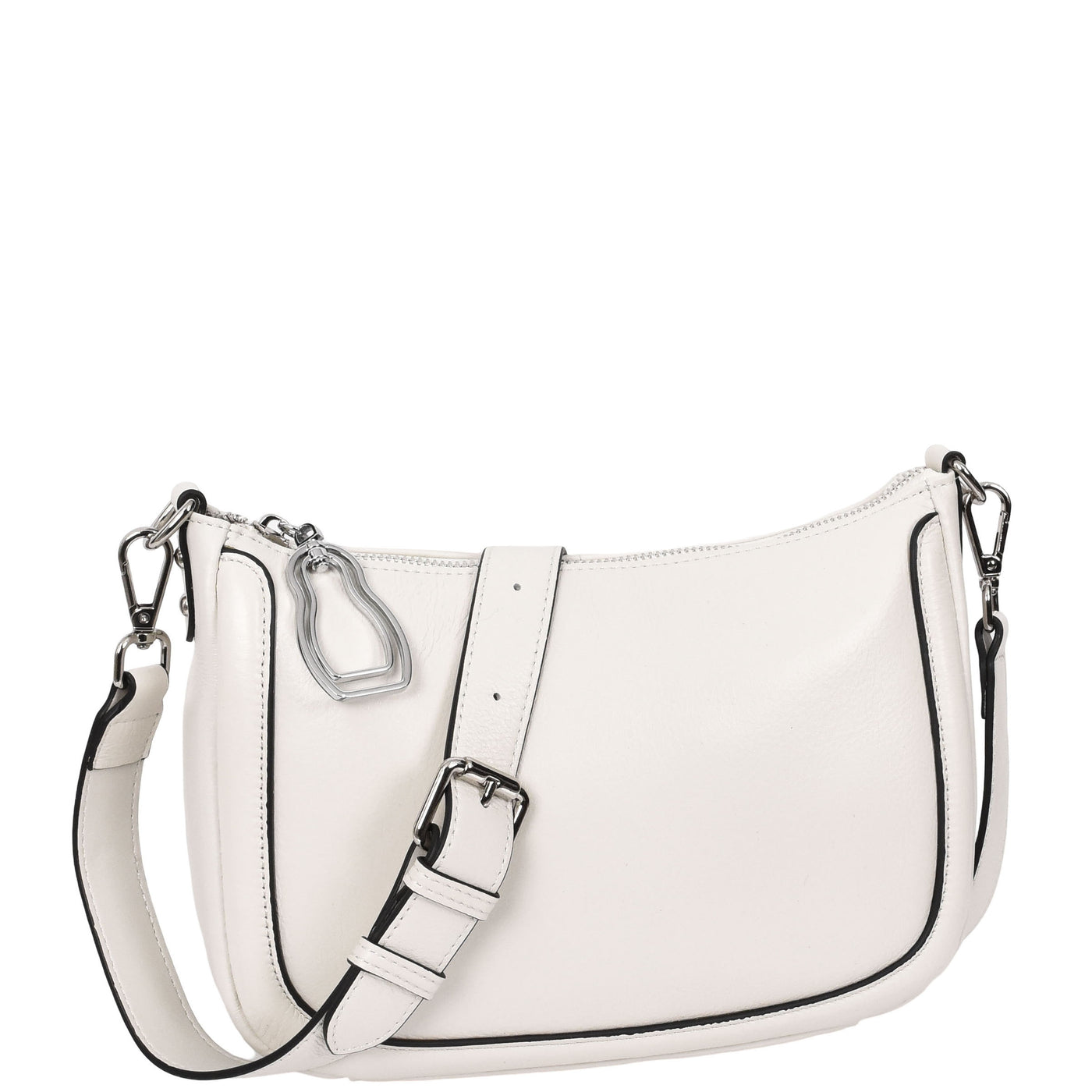 Women's Leather 2-in-1 Cross Body Handbag Aurora White ( Min Order From 10/Pcs )