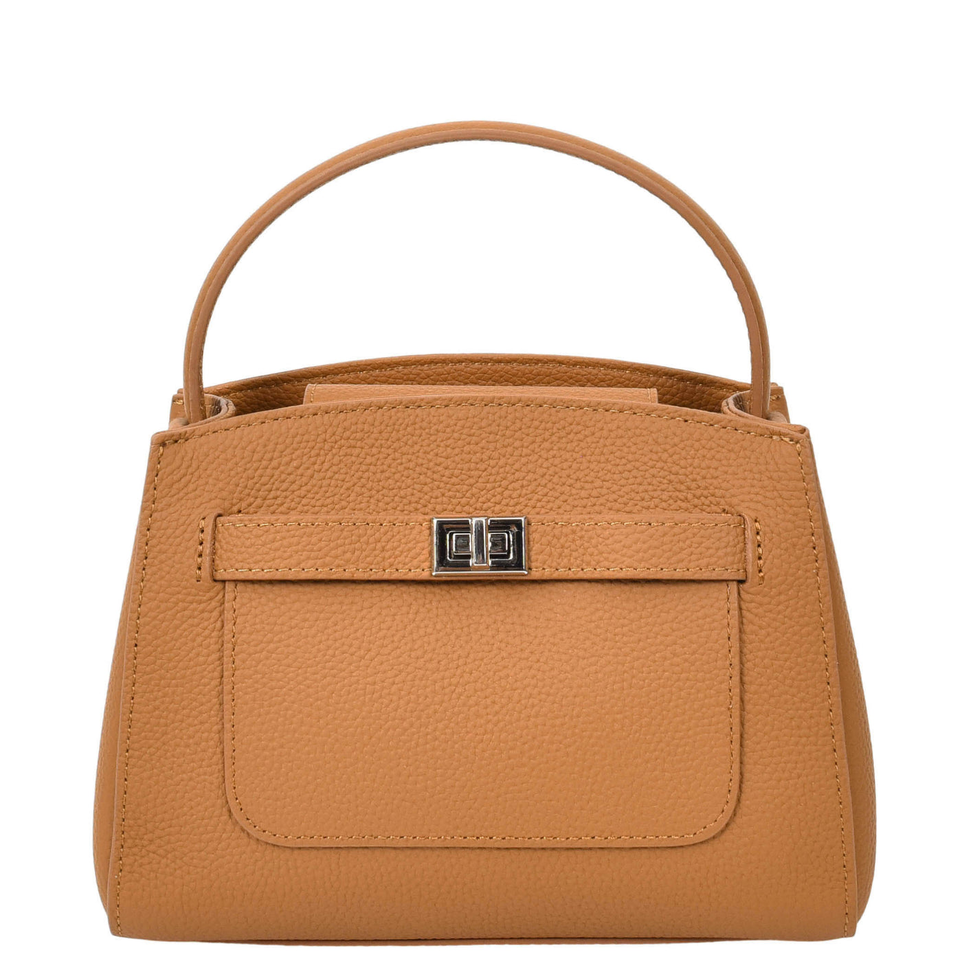 Women's Leather Top Handle Small Bag Lydia Tan ( Min Order From 10/Pcs )