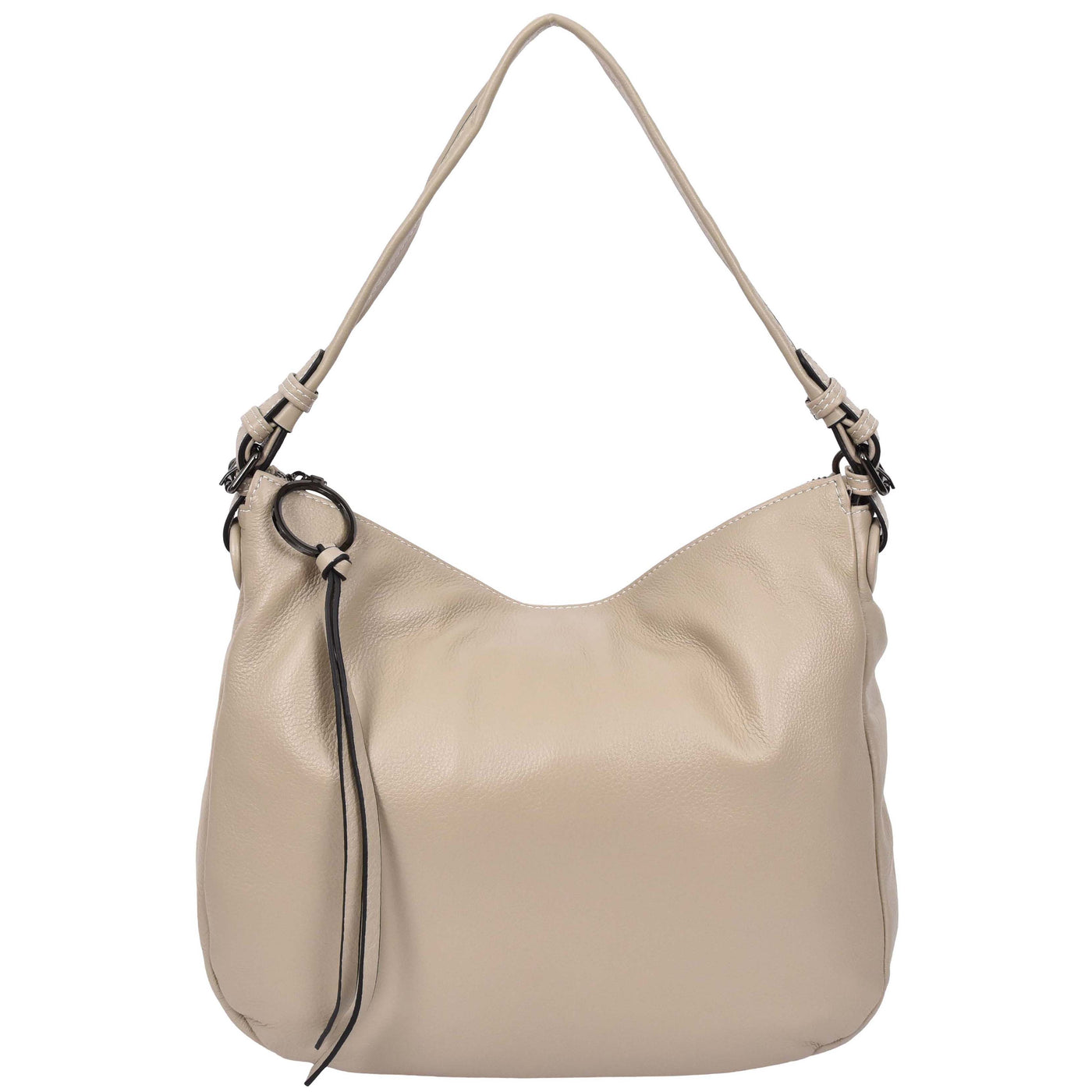 Women's Real Leather Hobo Style Handbag Diana Taupe ( Min Order From 10/Pcs )