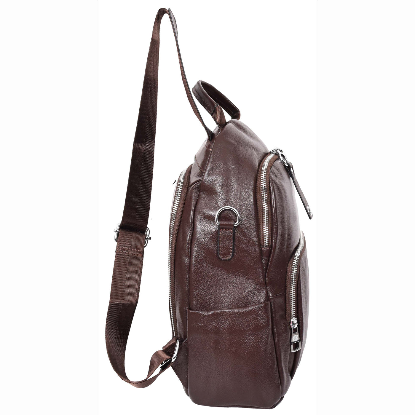 Women's Real Leather Casual Backpack Eliza Coffee( Min Order From 10/Pcs )