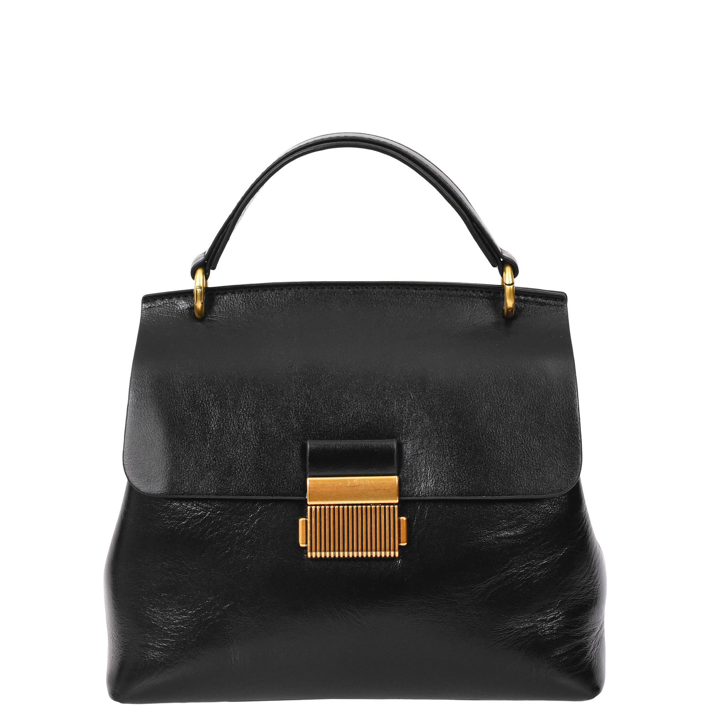 Womens Real Leather Small Handbag Gabriella Black (Min Order From 10Pcs)