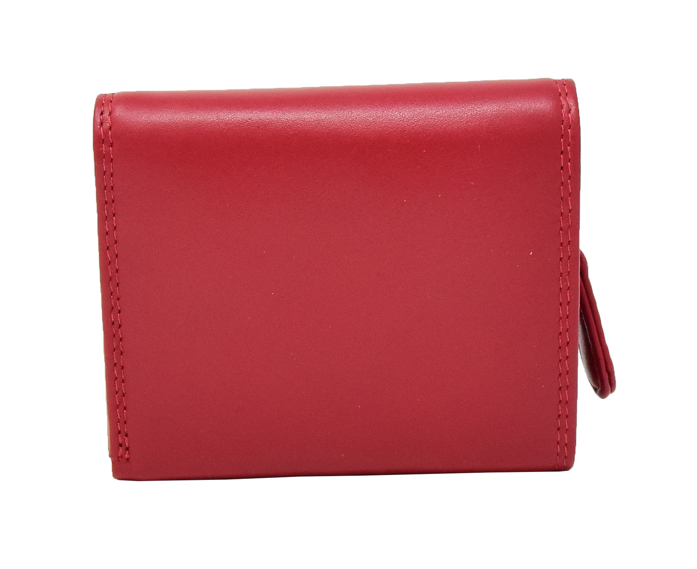 Womens Small Trifold Leather Purse Carmel RED (Min Order From 20Pcs)