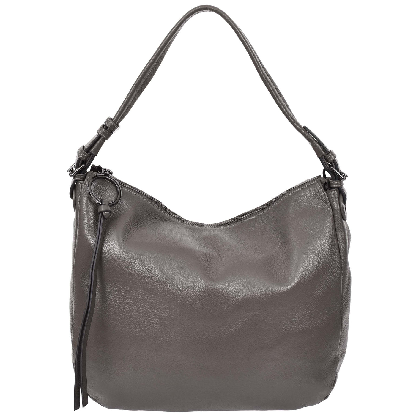 Women's Real Leather Hobo Style Handbag Diana Grey ( Min Order From 10/Pcs )