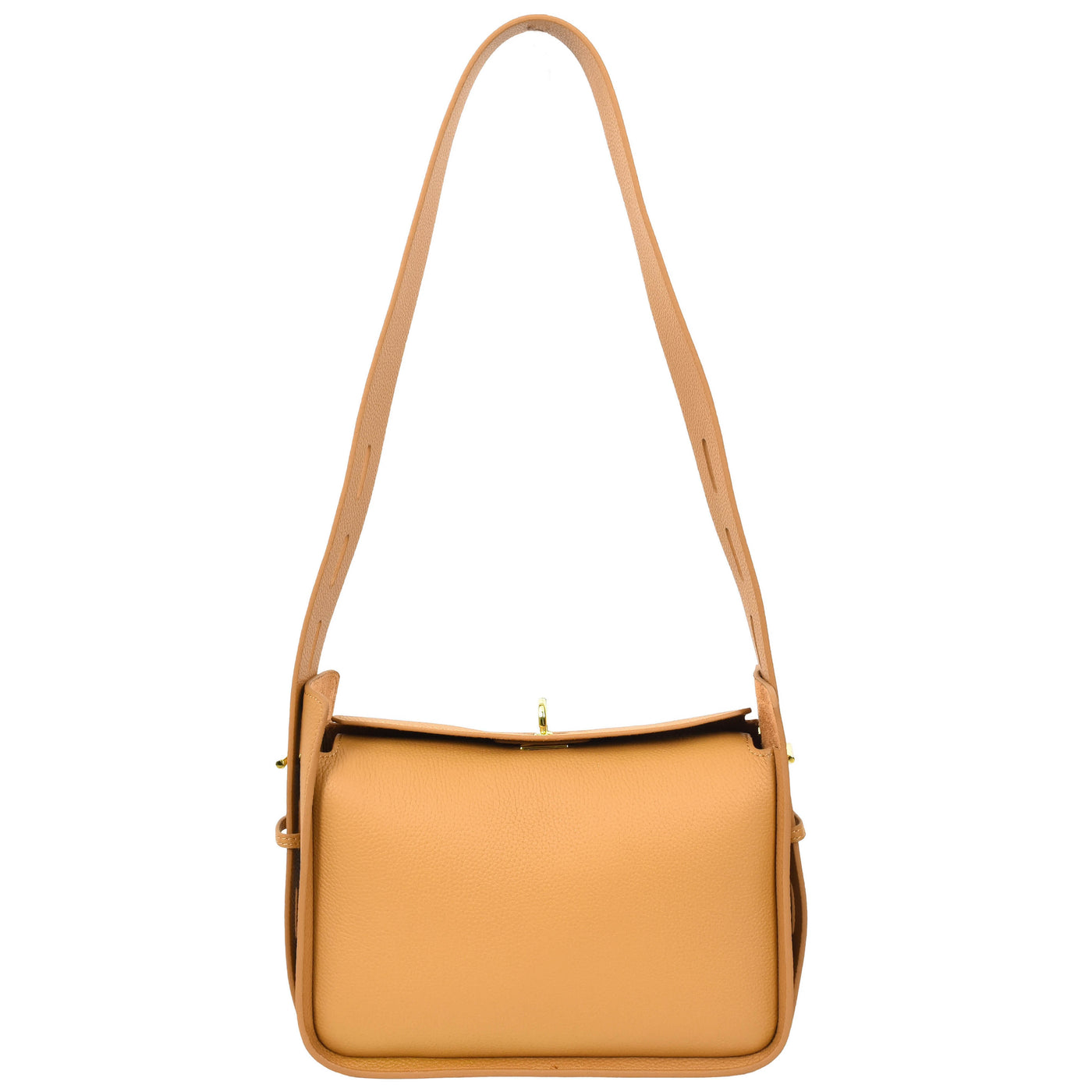 Women's Real Leather Classic Shoulder Bag Penelope Tan ( Min Order From 10/Pcs )