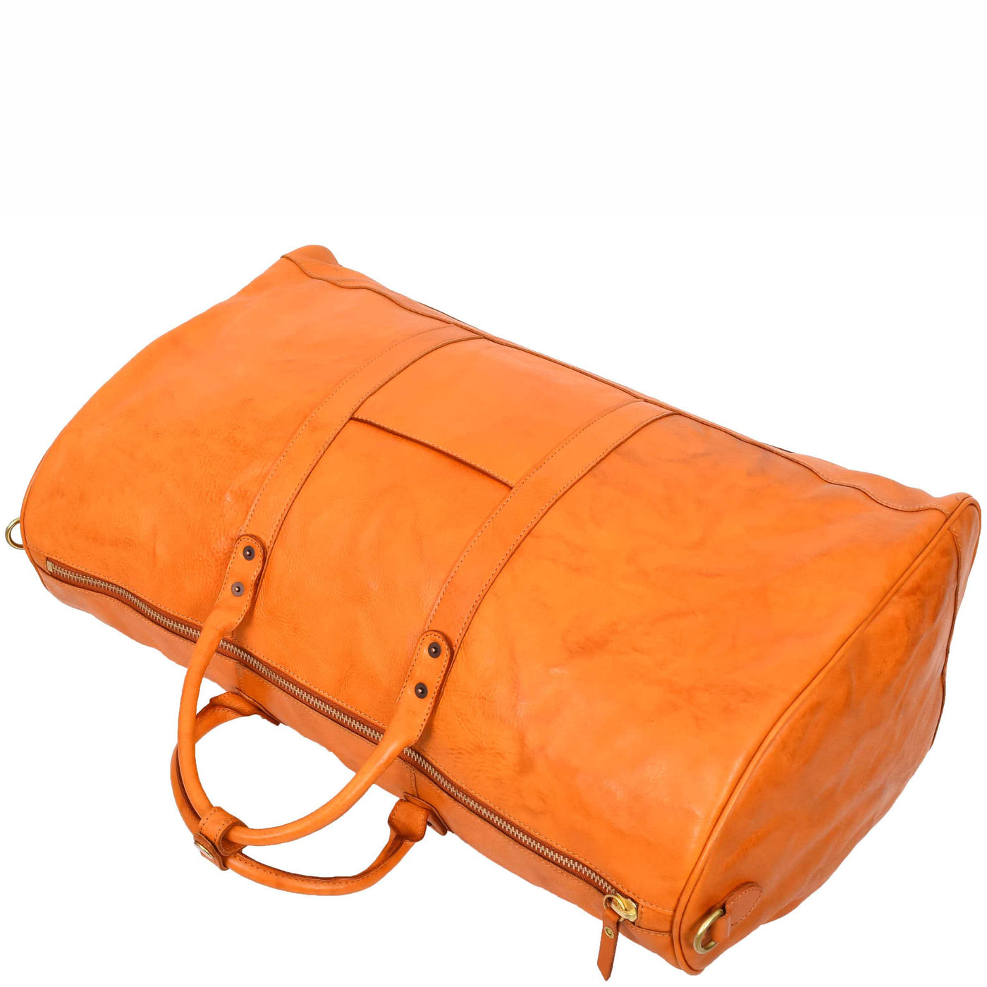 Travel Duffle Bag Genuine Vegetable Leather Large Holdall HOL712 Tan (Min Order From 10Pcs)