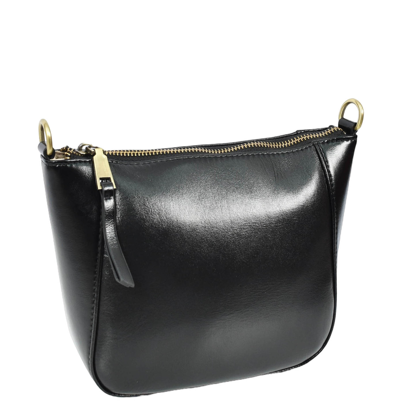 Women's Real Leather Cross Body Bag Small Size Sling Pouch Catherine Black (Min Order From 10Pcs)