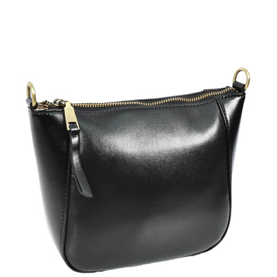 Women's Real Leather Cross Body Bag Small Size Sling Pouch Catherine Black (Min Order From 10Pcs)
