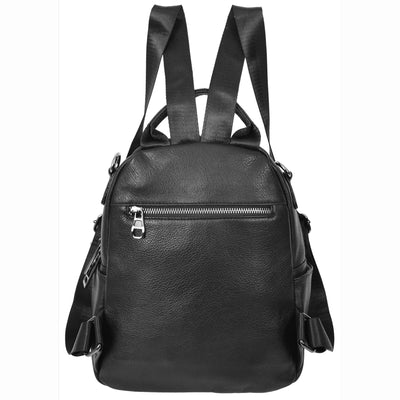 Women's Real Leather Casual Backpack Victoria Black ( Min Order From 10/Pcs )