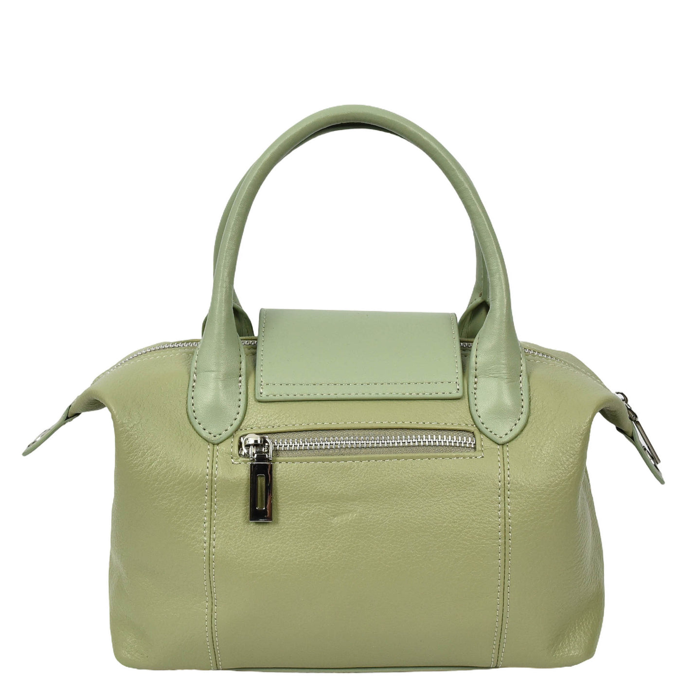 Women's Real Leather Handbag Small Top-Handle Tote Style Quinn Mint Green (Min Order From 10Pcs)