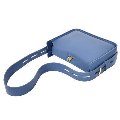 Women's Real Leather Classic Shoulder Bag Penelope Blue ( Min Order From 10/Pcs )