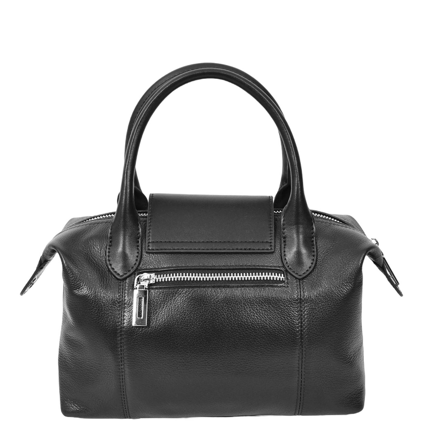 Womens Real Leather Handbag Small Top-Handle Tote Style Quinn Black (Min Order From 10Pcs)