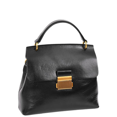 Womens Real Leather Small Handbag Gabriella Black (Min Order From 10Pcs)