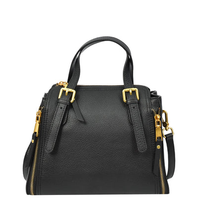 Womens Real Leather Handbag Small Size Top-Handle Style Juniper Black (Min Order From 10Pcs)