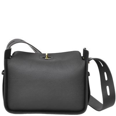 Women's Real Leather Classic Shoulder Bag Penelope Black ( Min Order From 10/Pcs )