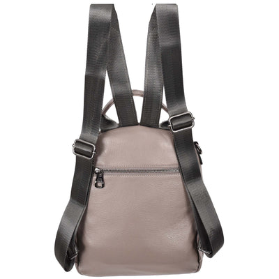 Women's Real Leather Casual Backpack Victoria Grey ( Min Order From 10/Pcs )